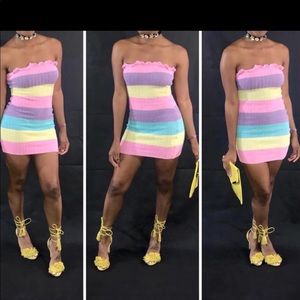 Multicolor tube dress
